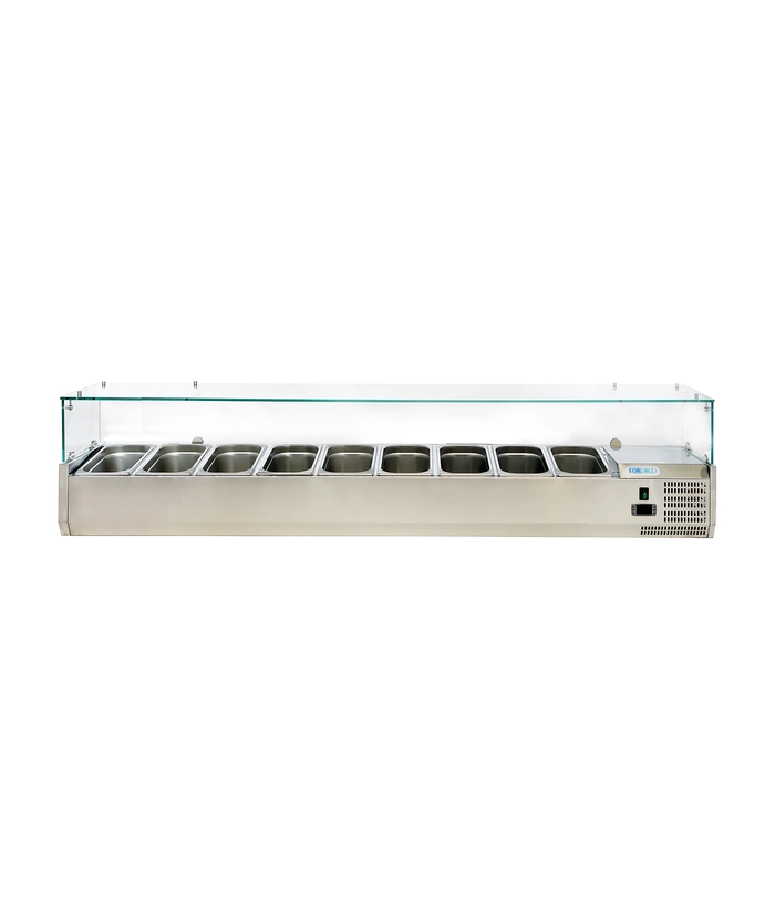 Garnityrkjøler med glasstopp 9xGN1/3