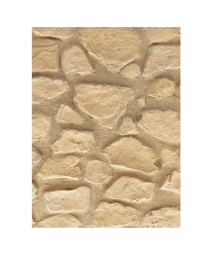 Veggpanel, gammel flintstein, hvit castilian - 1,32 x 3,30 m