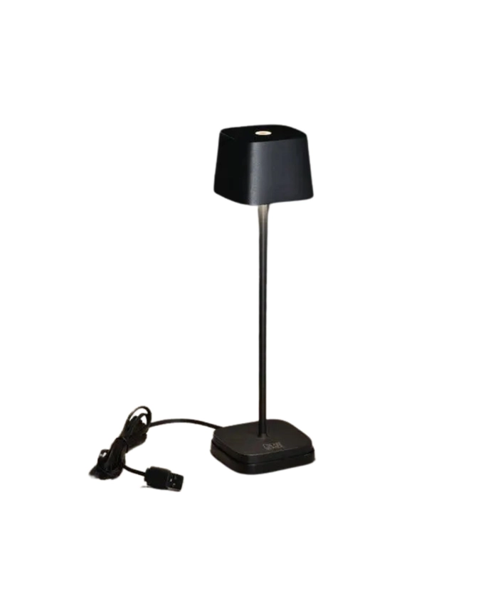 Capri 7829 oppladbar bordlampe, sort