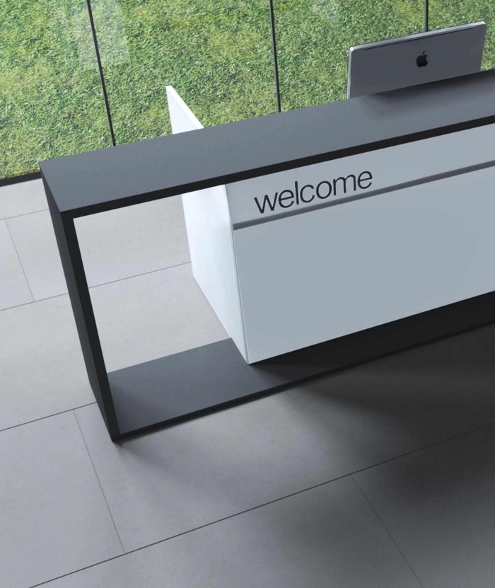 Resepsjonsdisk Graphite Grey - 200 cm