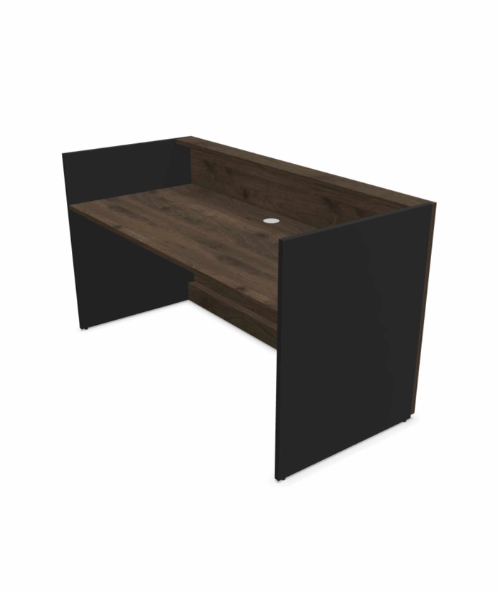 Resepsjonsdisk Valnøtt/Sort - 180 cm