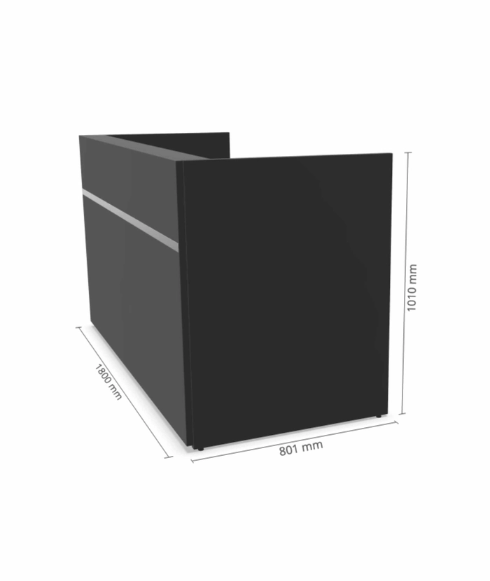 Resepsjonsdisk Graphite Grey - 180 cm