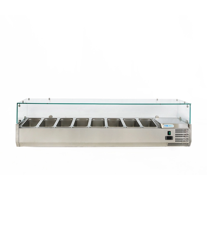 Garnityrkjøler med glasstopp 8xGN1/3