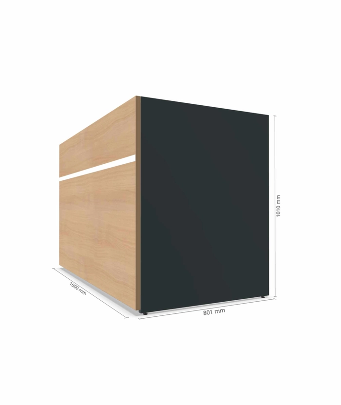 Resepsjonsdisk Eik/Norwegian Green - 160 cm