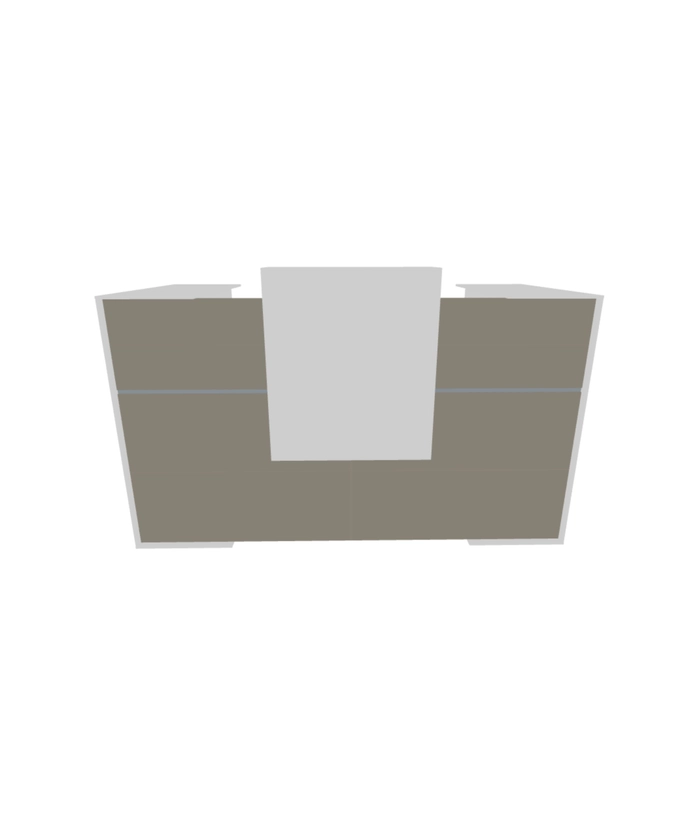 Resepsjonsdisk Hvit/Beige - 200 cm