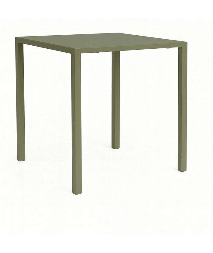 451 komplett bord, 70x70cm Aluminium, Oliven 