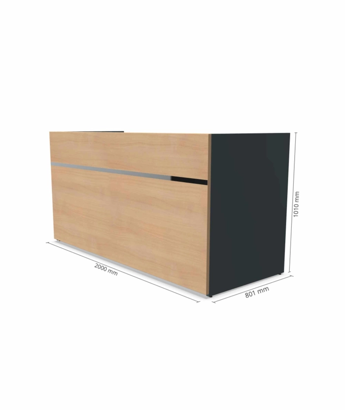 Resepsjonsdisk Eik/Norwegian Green - 200 cm