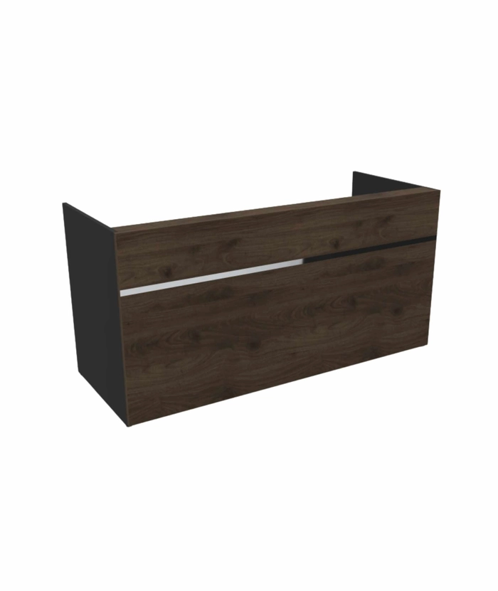 Resepsjonsdisk Valnøtt/Sort - 200 cm