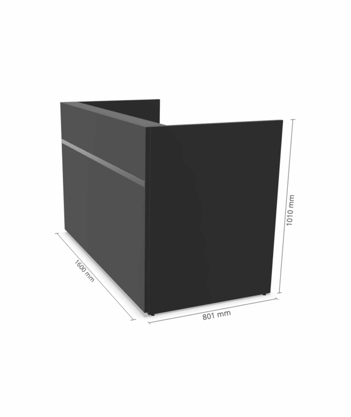 Resepsjonsdisk Graphite Grey - 160 cm