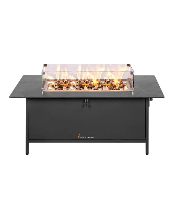 Peisbord lounge 130x60/70cm Antrasitt h bord: 79cm