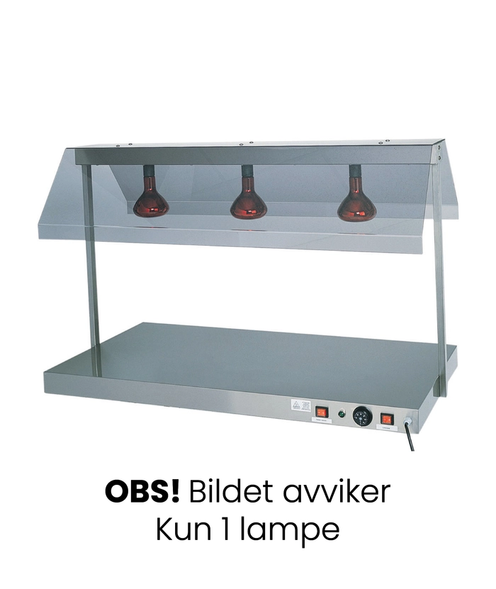 Varmeplate med 1 varmelampe og hosteskjerm 450x640mm