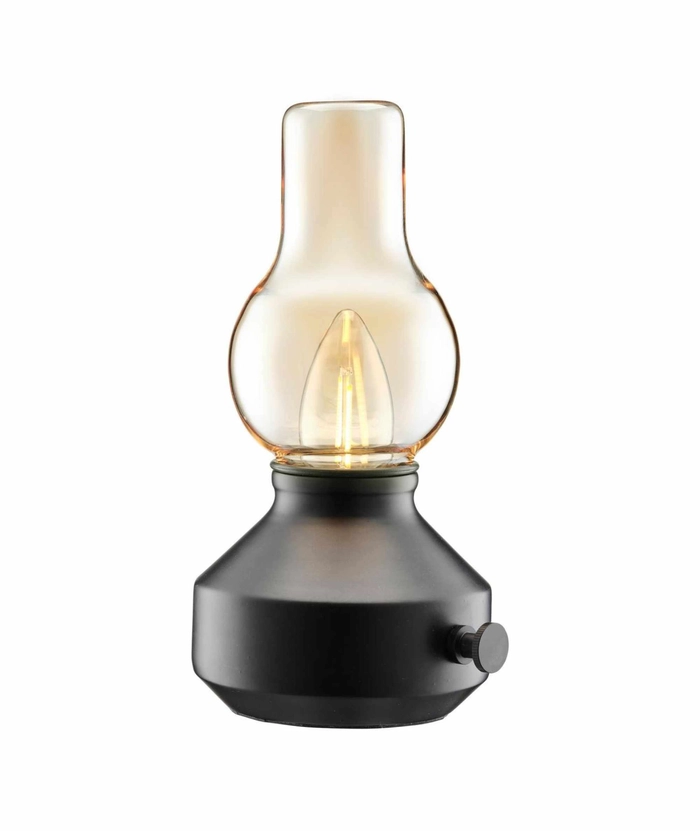 Glimt oppladbar bordlampe, svart