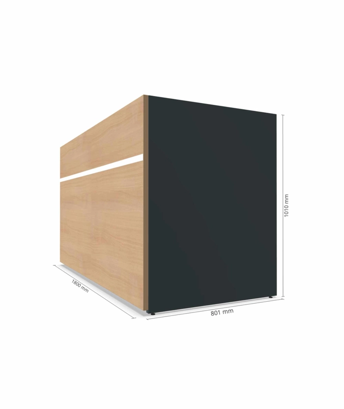 Resepsjonsdisk Eik/Norwegian Green - 180 cm
