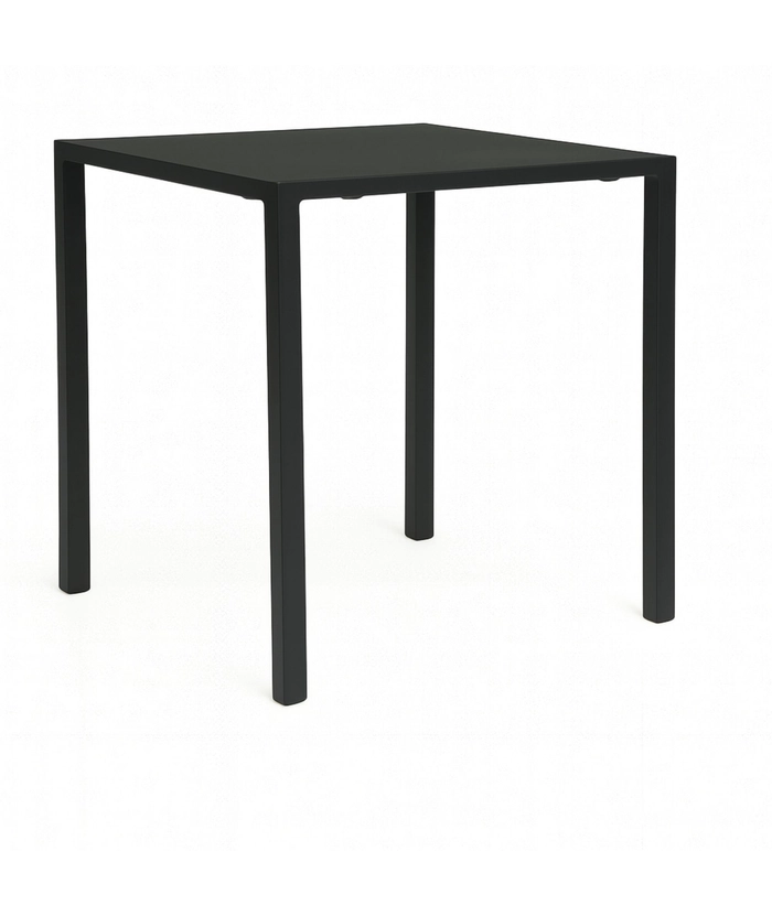 451 komplett bord, 70x70cm Aluminium, Sort 