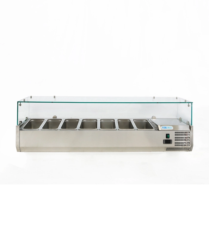 Garnityrkjøler med glasstopp 7xGN1/4