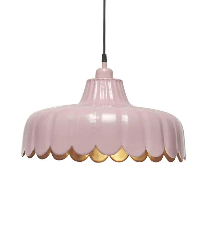 Wells taklampe, rosa/gull