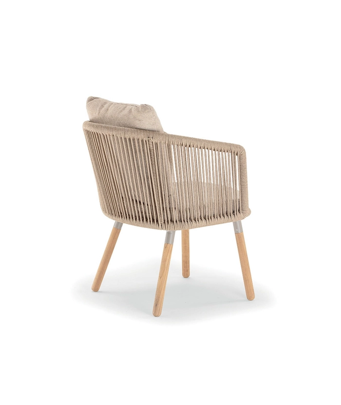 Bahamas Armstol, Beige/ champagne, Teak ben