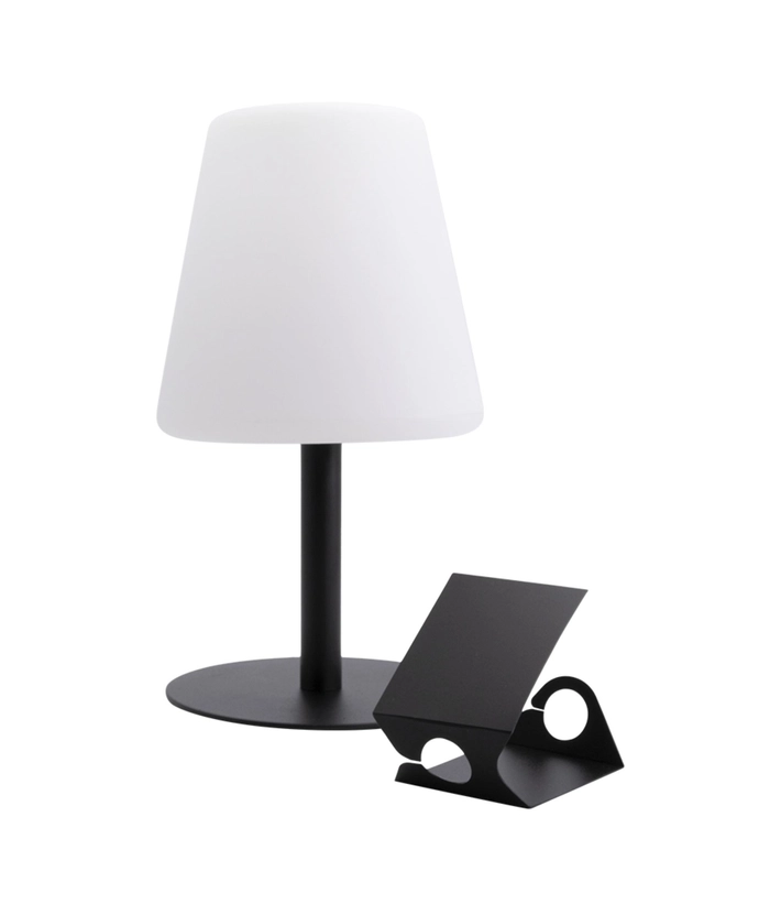Oppladbar bordlampe m/tavle