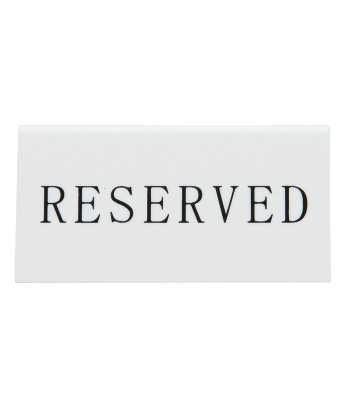 Bordskilt m/reserved tekst