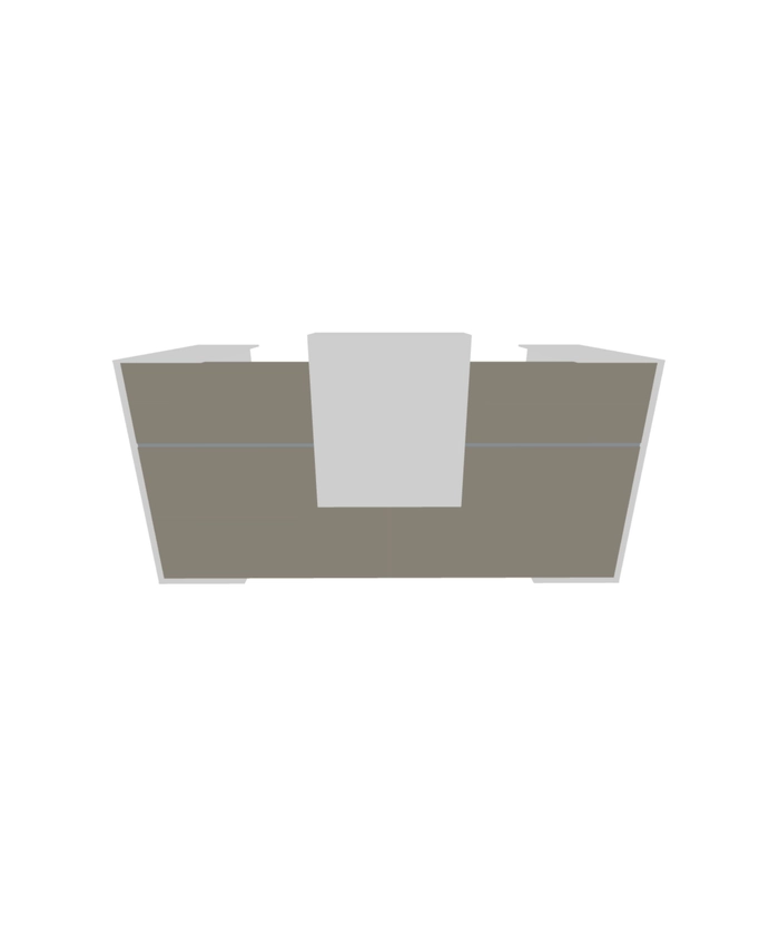 Resepsjonsdisk Hvit/beige - 240 cm
