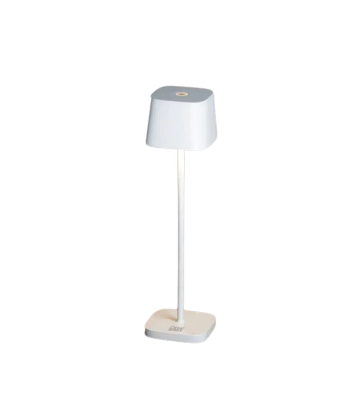 Capri 7829 oppladbar bordlampe, hvit