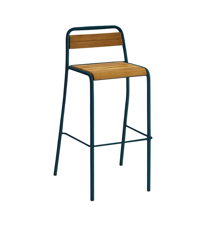  Iroko 2 barstol Sjøblå 