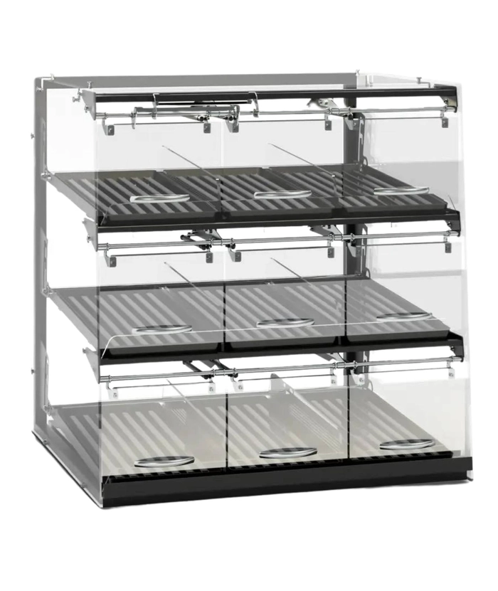 Hyllesystem for bakerivarer, bordmodell, 3 nivåer