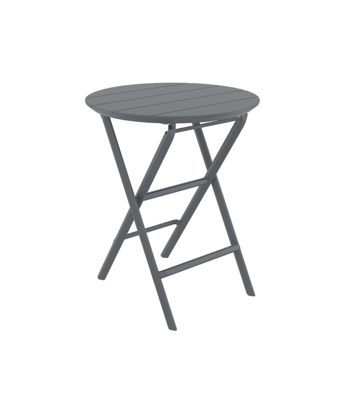 Helle - sammenleggbart bord Ø60cm, Mørk grå