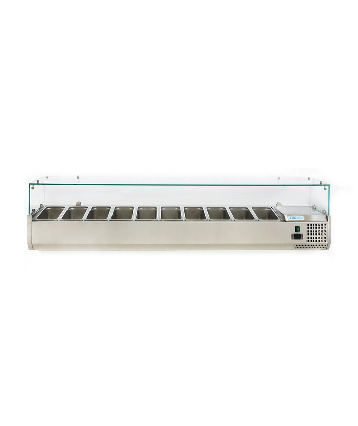 Garnityrkjøler med glasstopp 10xGN1/4