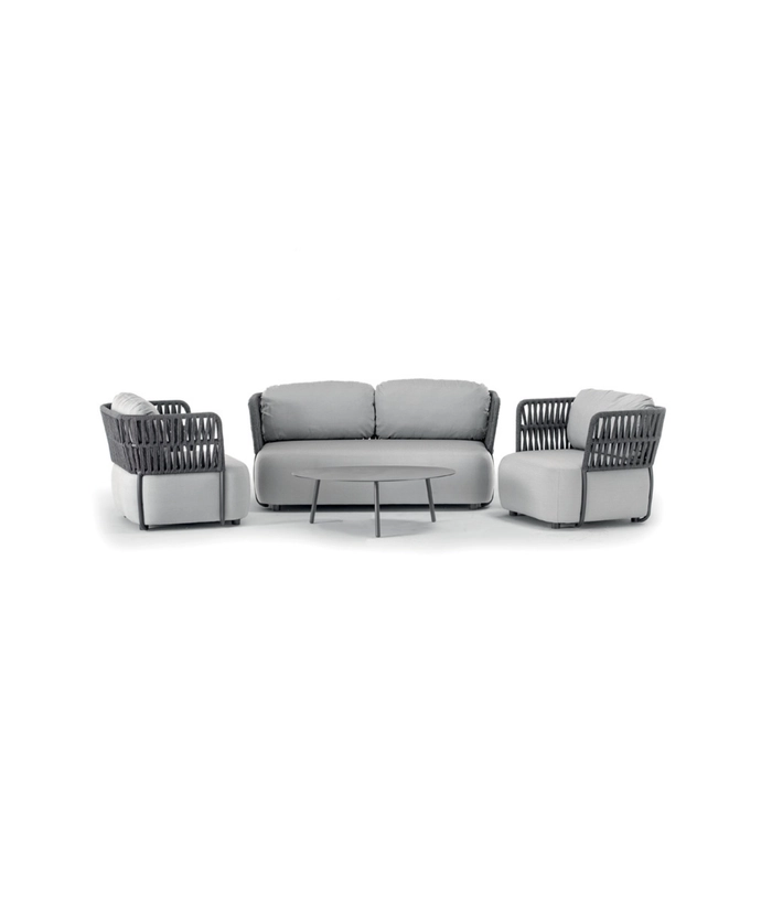 Soft set lounge sett - taupe/sort