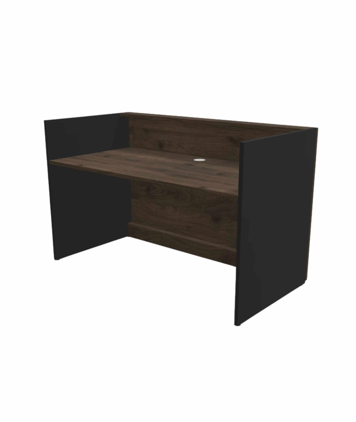 Resepsjonsdisk Valnøtt/Sort - 160 cm