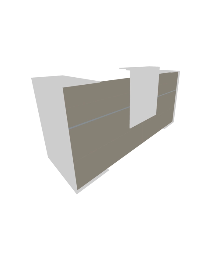 Resepsjonsdisk Hvit/beige - 240 cm