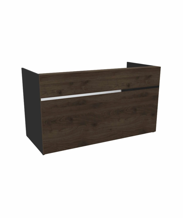 Resepsjonsdisk Valnøtt/Sort - 180 cm