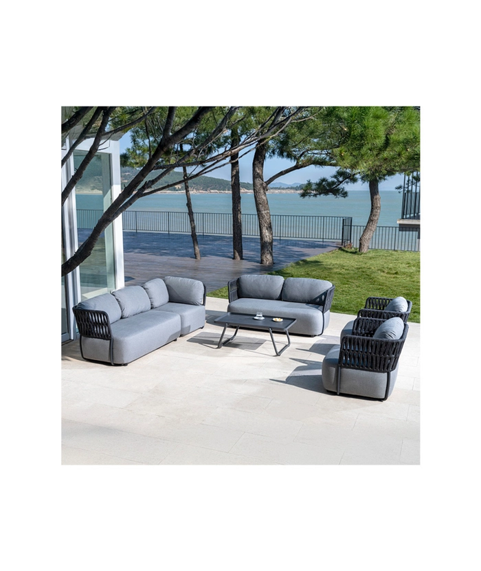 Soft set lounge sett - taupe/sort