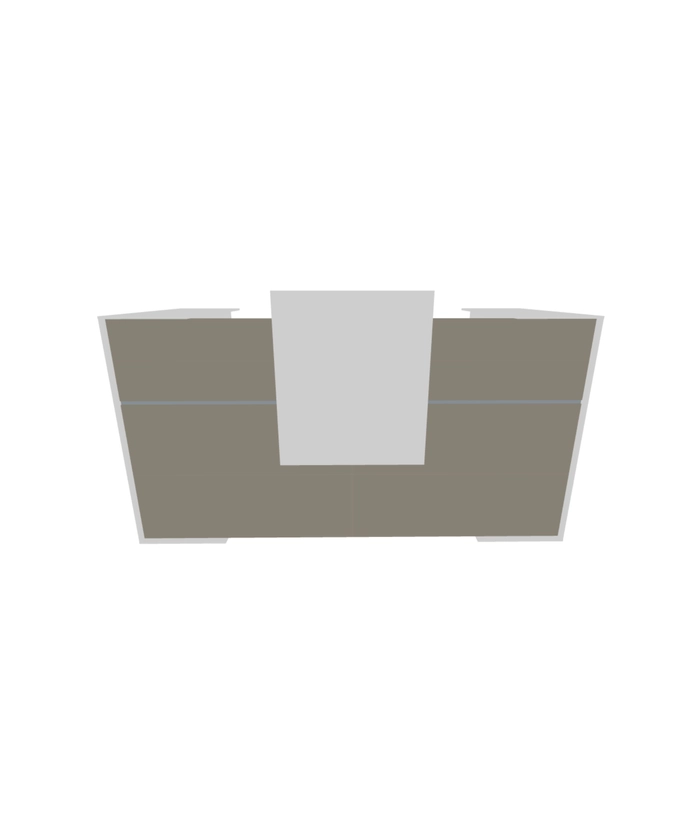 Resepsjonsdisk Hvit/beige - 220 cm