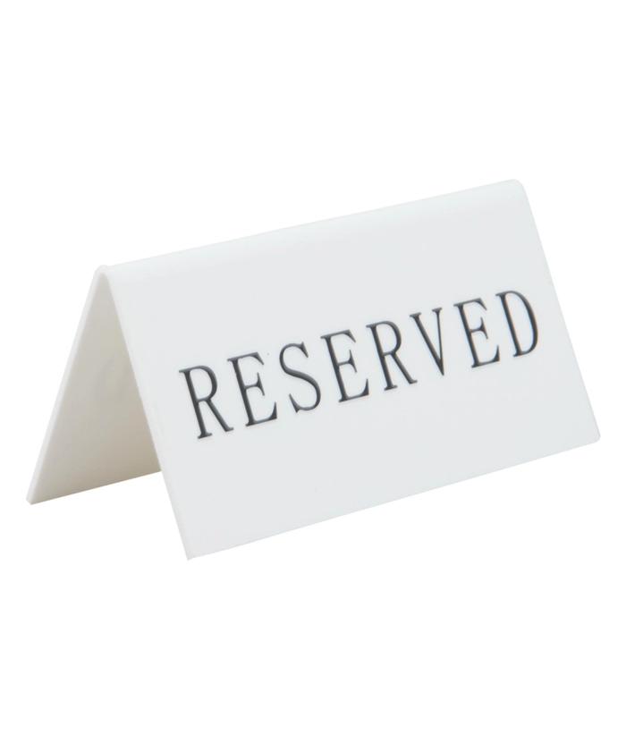 Bordskilt m/reserved tekst