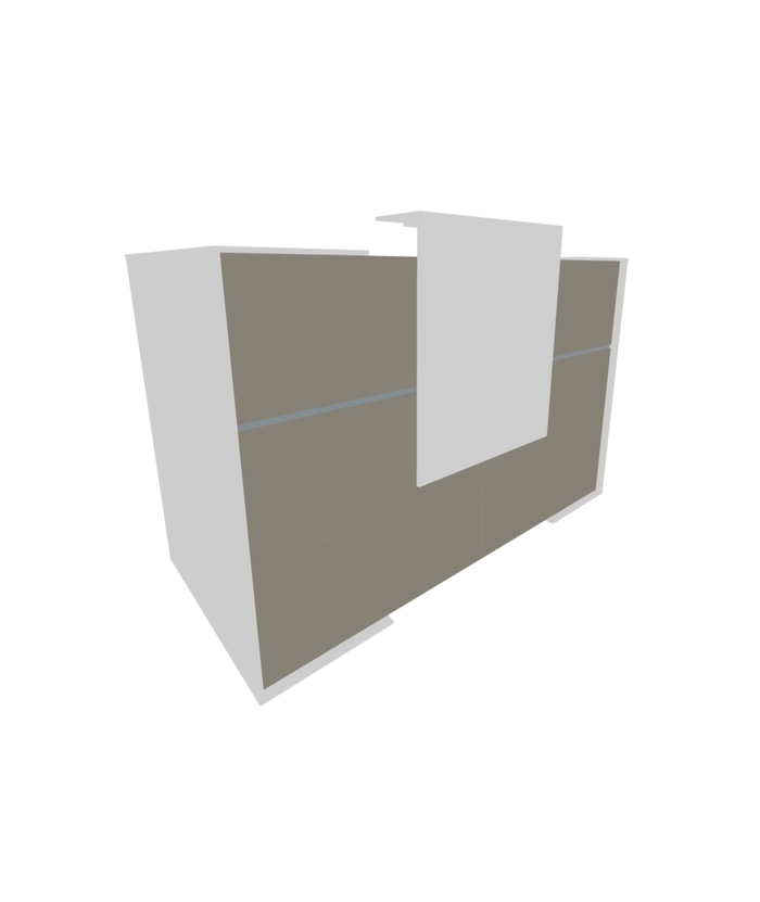 Resepsjonsdisk Hvit/Beige - 180 cm