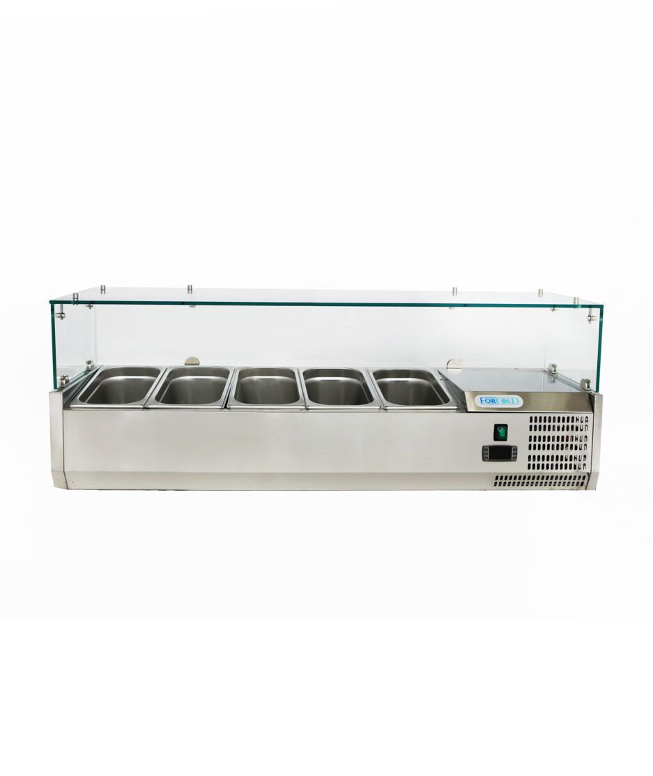 Garnityrkjøler med glasstopp 5xGN1/4 | NICHE Interiør & Storkjøkken