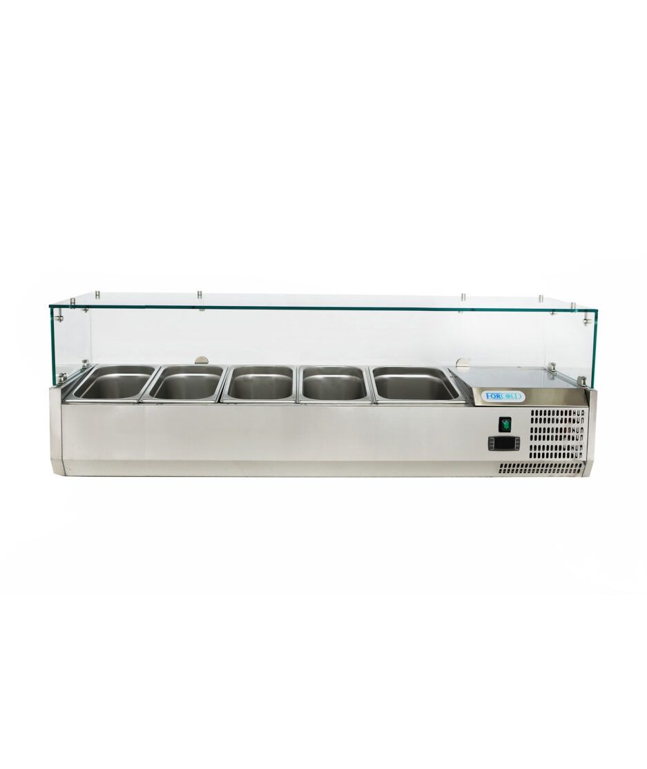 Garnityrkjøler med glasstopp 4xGN1/3 + 1xGN1/2 | NICHE Interiør & Storkjøkken
