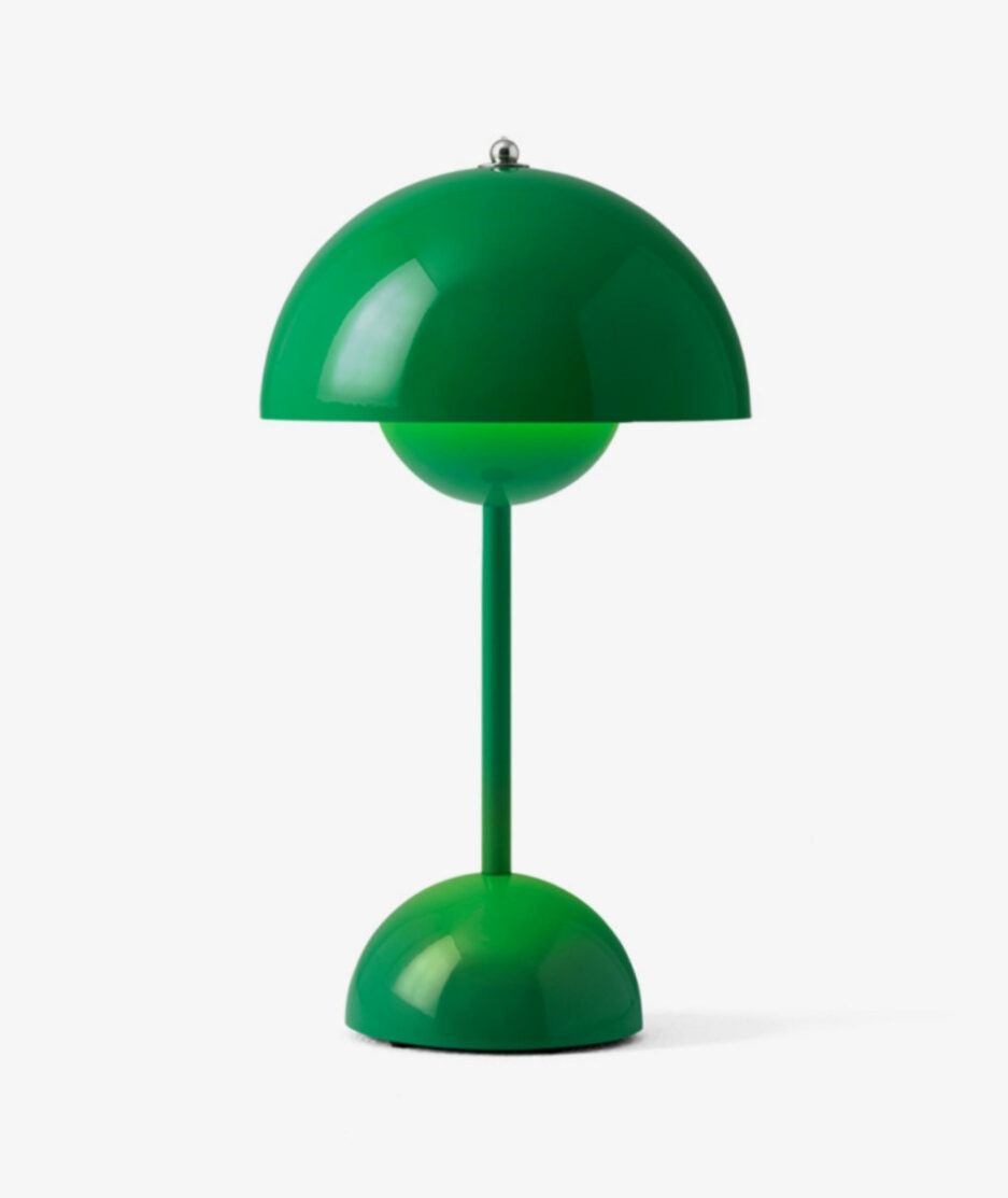 Flowerpot VP9 oppladbard bordlampe, Signal Green | NICHE Interiør & Storkjøkken