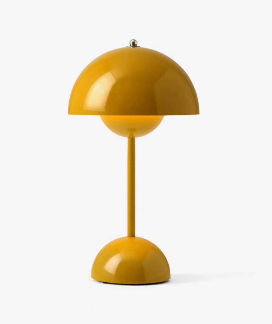 Flowerpot VP9 oppladbard bordlampe, Mustard | NICHE Interiør & Storkjøkken