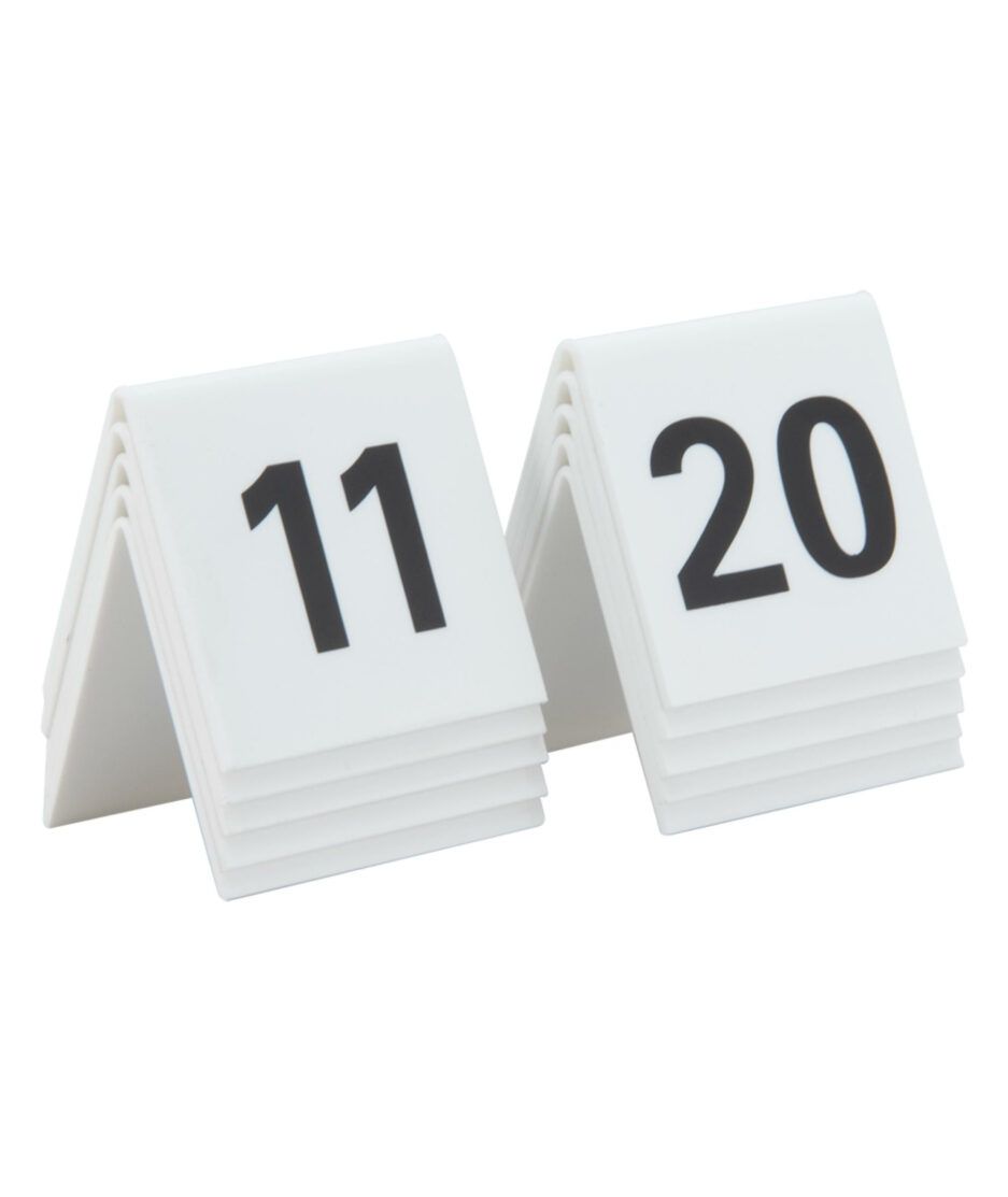 Bordskilt m/nummer 11-20 | NICHE Interiør & Storkjøkken