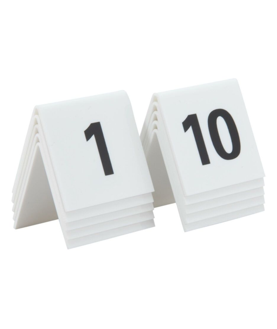 Bordskilt m/nummer 1-10 | NICHE Interiør & Storkjøkken