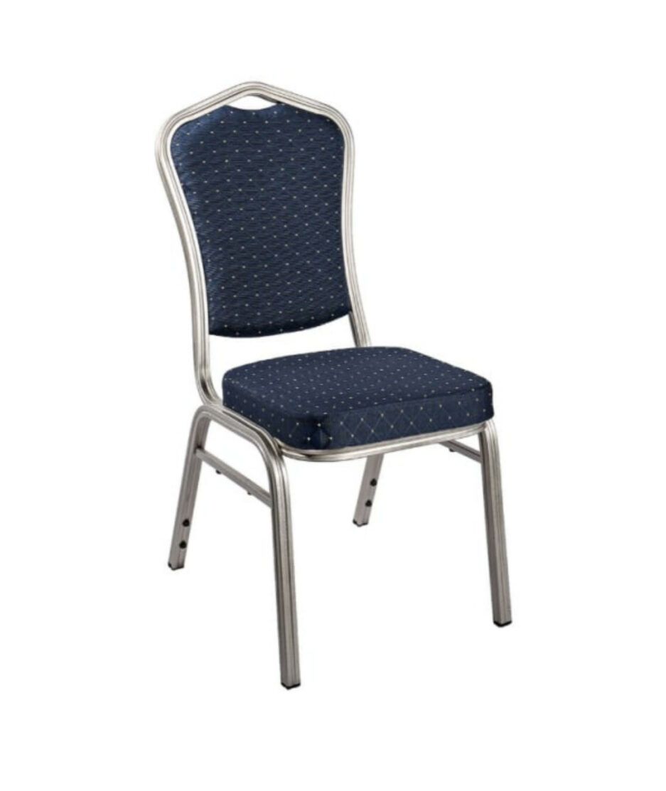 Royal konferansestol, blå/sølv | NICHE Interiør & Storkjøkken