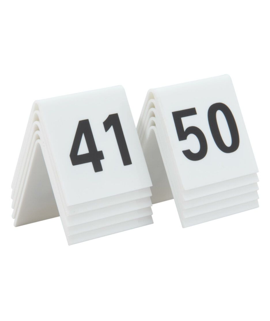 Bordskilt m/nummer 41-50 | NICHE Interiør & Storkjøkken