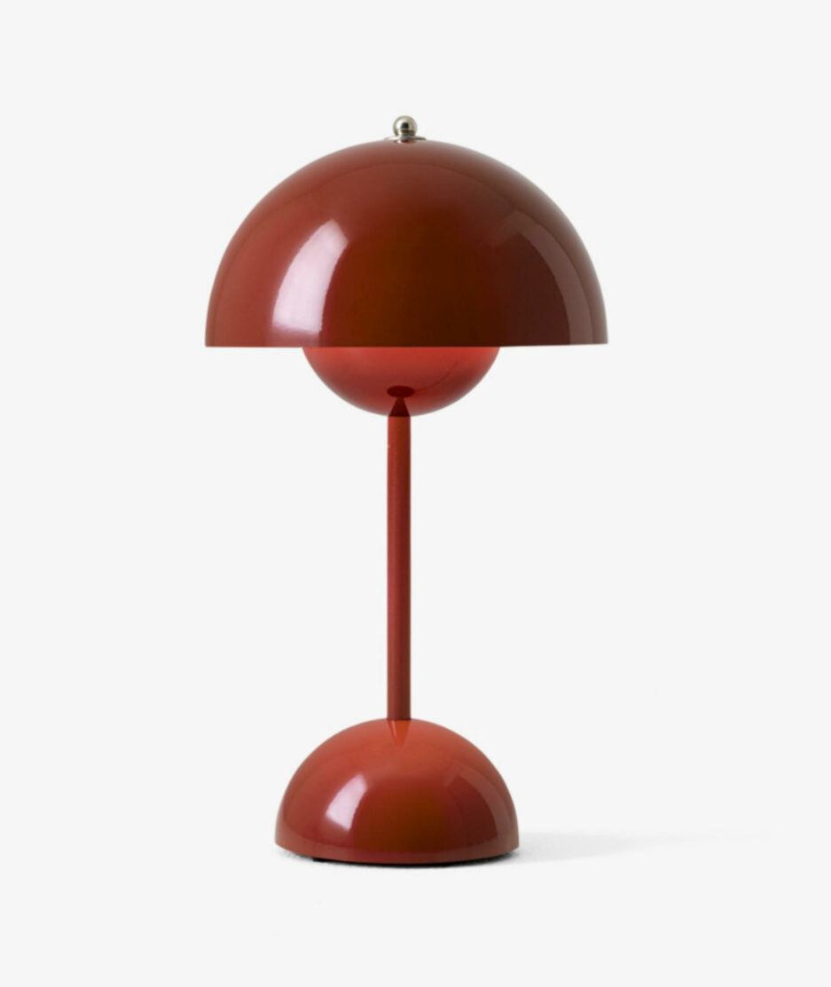 Flowerpot VP9 oppladbard bordlampe, Red Brown | NICHE Interiør & Storkjøkken