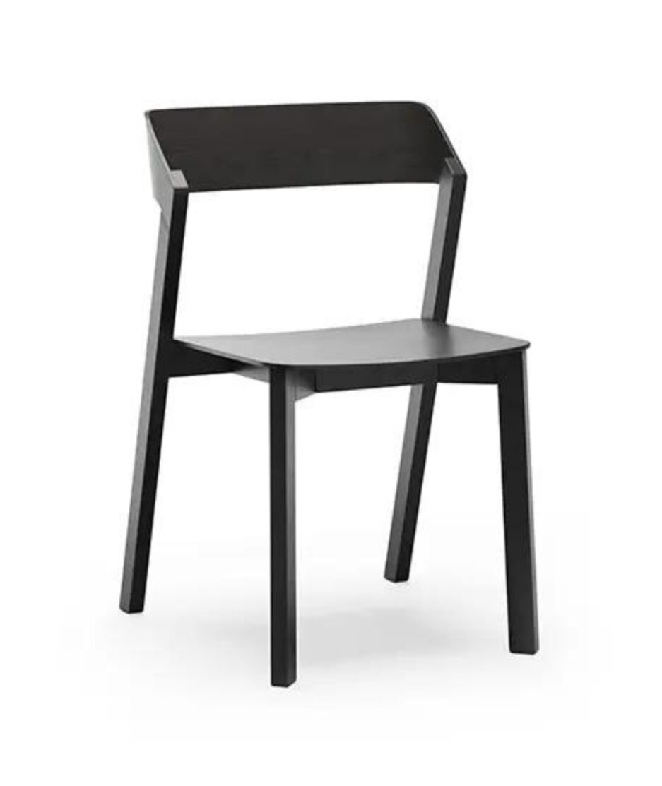 Merano stol, sort beis, stabelbar | NICHE Interiør & Storkjøkken