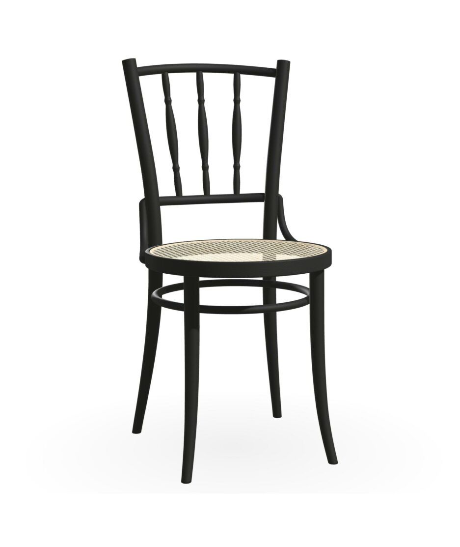 Dejavu stol, cane sete, sort beis | NICHE Interiør & Storkjøkken