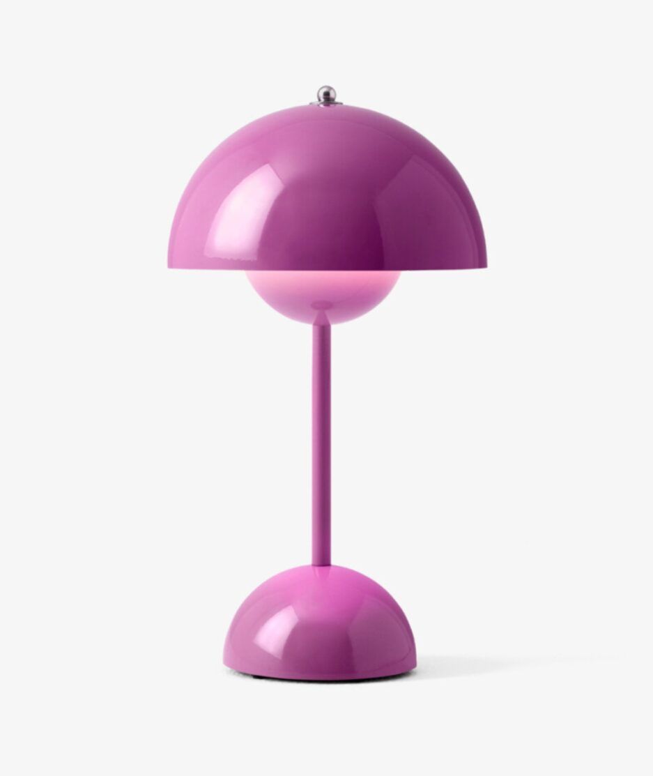 Flowerpot VP9 oppladbard bordlampe, Tangy Pink | NICHE Interiør & Storkjøkken