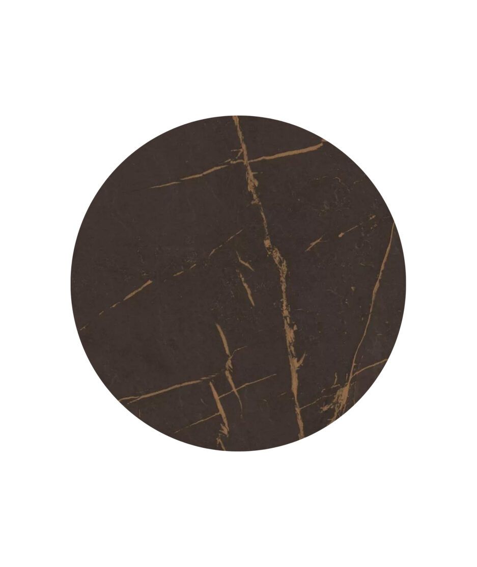 Laminat bordplate, black copper marble Ø60 | NICHE Interiør & Storkjøkken